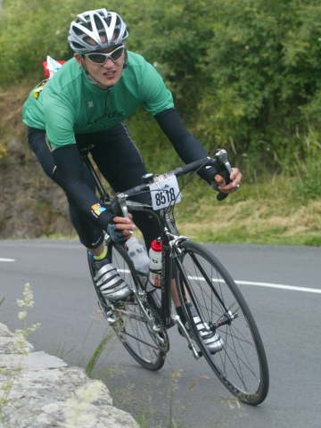 130miles in, 20 to go, Limoges to St Flour 2004 Etape, Courtesy of Mike & Aida